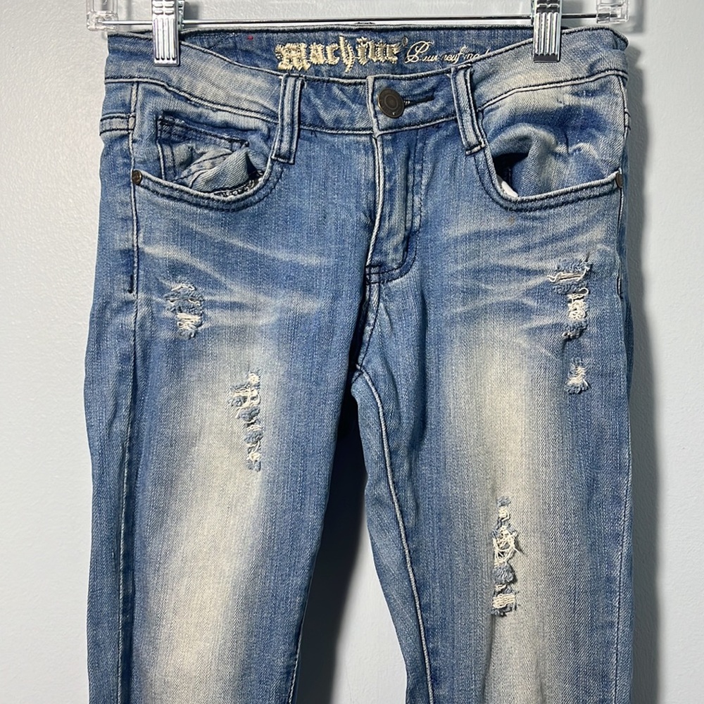 • Machine Pour Neuf Mode Blue Skinny Jeans - Picture 4 of 16